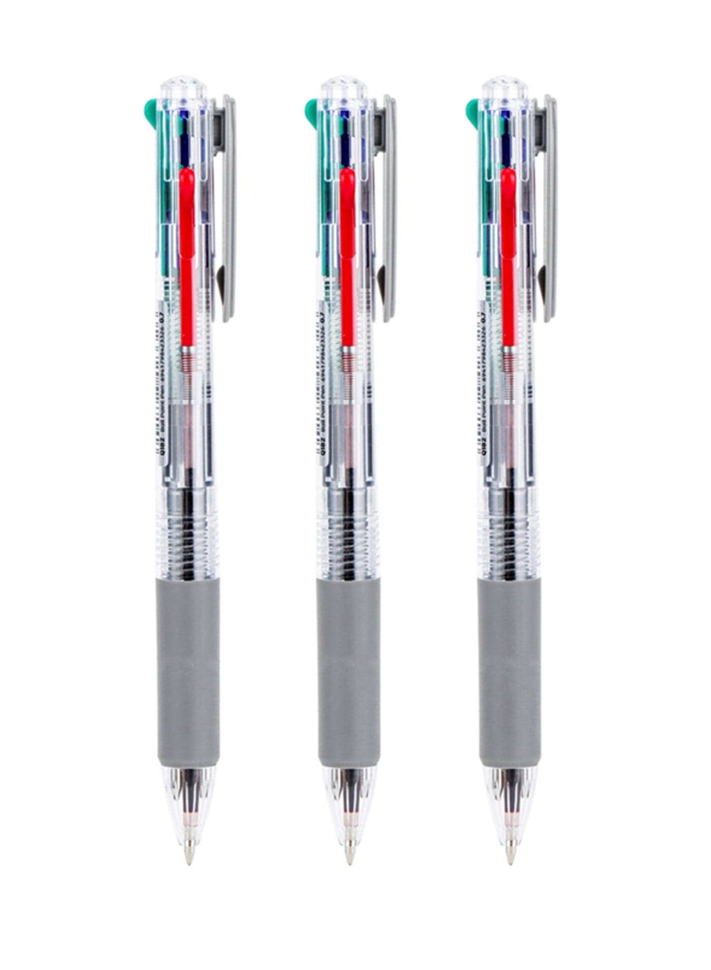 3-Piece Multi Ink Ballpoint Pen With Four Ink Colours