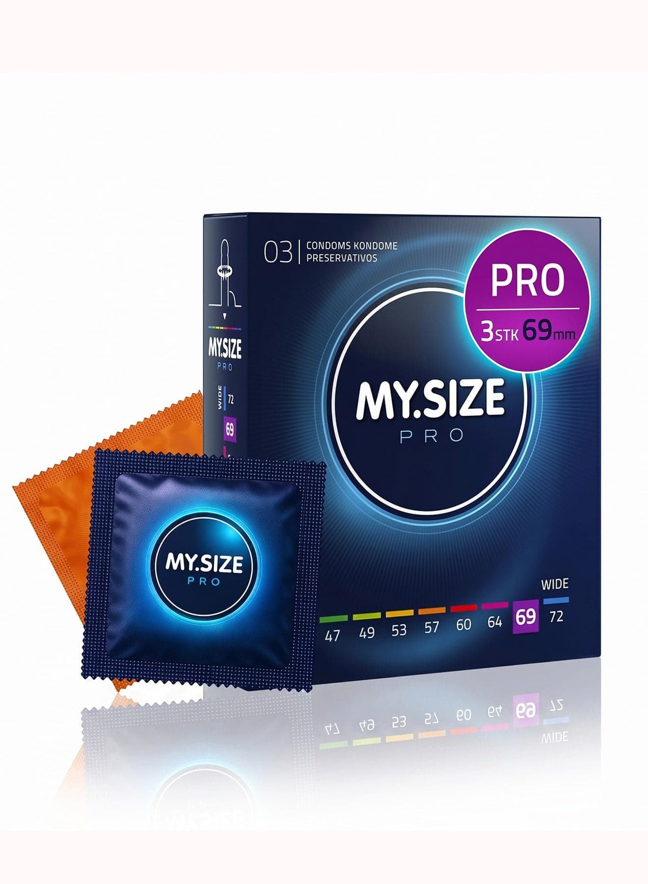 Ultra Thin Condoms 3 Pieces (69 Size) – Odorless, Long Lasting, Sustainable, Premium Quality for Maximum Comfort, Pleasure, and Sexual Health – Proper Fit Reduces Risks and Enhances Protection – Latex Men Condoms Available in Multiple Sizes (45 to 72)