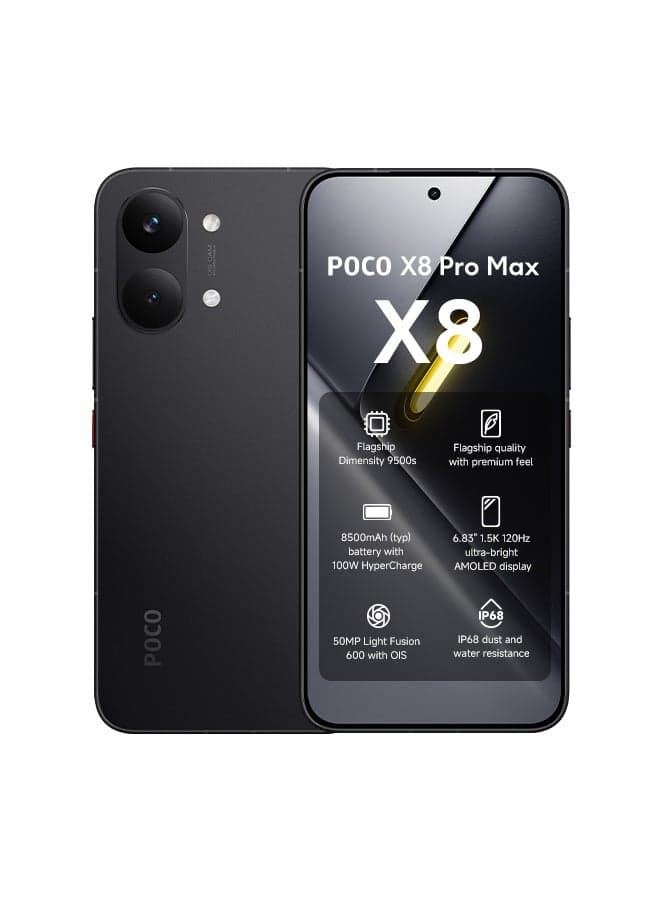POCO X8 Pro Max Dual SIM 5G Black 12GB RAM 256GB - Global Version