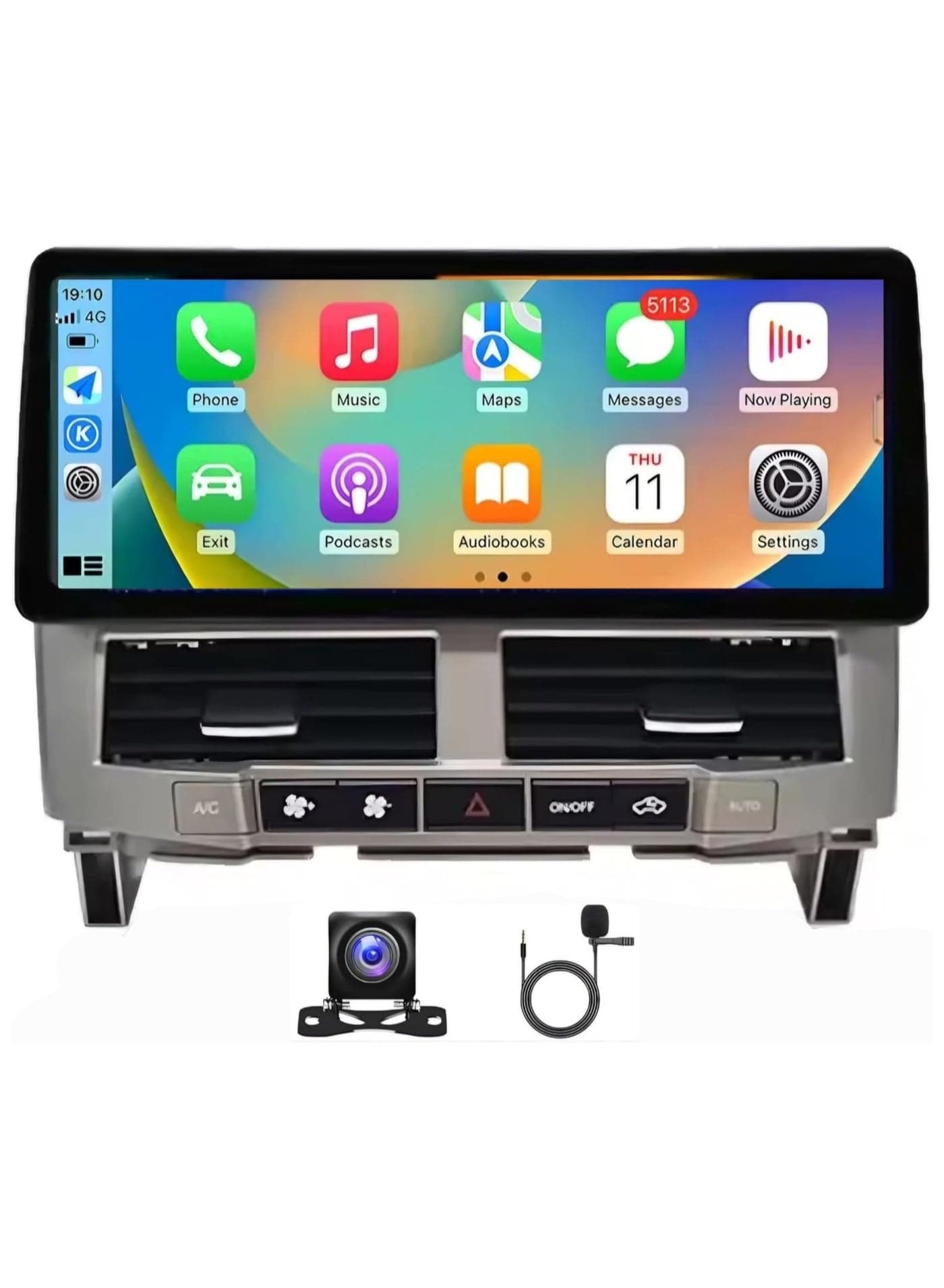 12.3 Inch Android Car Stereo Screen For Lexus RX330 RX350 RX300 RX400H 2004-2007 4GB RAM With Carplay Android Auto Wireless Wifi Radio HD Camera Included
