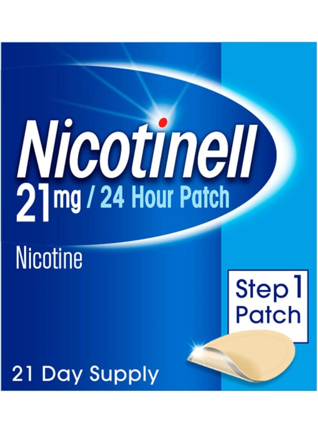 Nicotine Patch Stop Smoking Aid Step 1, 21 mg, 24 Hour Control - 21 Patches