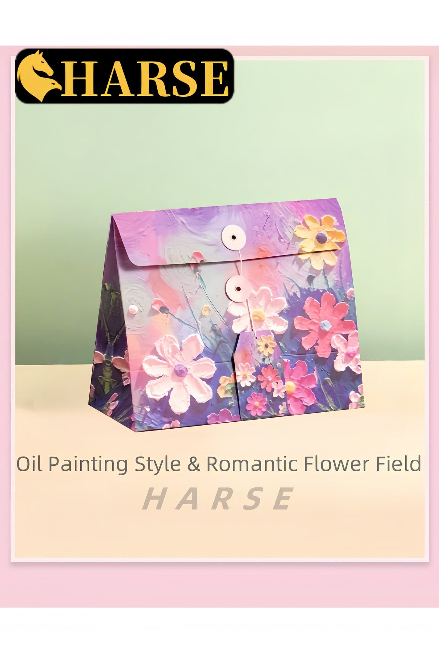 Oil Painting Style Gift Bag, Birthday Gift Box, Envelope Packaging Bag, Creative Paper Gift Bag, Holiday Gift Box, Gift Bag