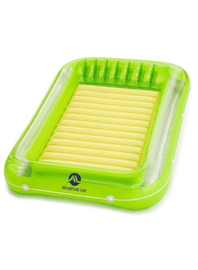 Adventure Lab Inflatable Tanning Pool Lounge Float with Removable Pillow – Large 200 x 135 cm Suntan Pool Float for Adults, Personal Cooling Pool Raft, Heavy-Duty UV Resistant Vinyl Lounger for Pool, Beach & Summer Relaxation