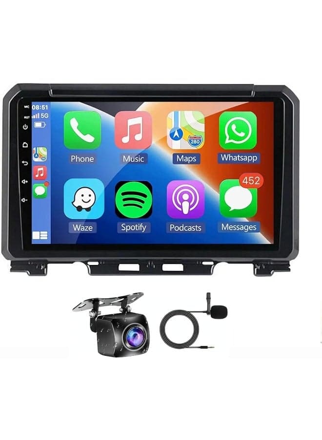 Fit Suzuki Jimny Car Stereo Radio Jimny 2018-2023 Android Screen With Apple Carplay Android Auto Wireless WiFi DSP FM&AM BT AHD Camera Included Fast Interface (2+32GB Carplay 4CORE)