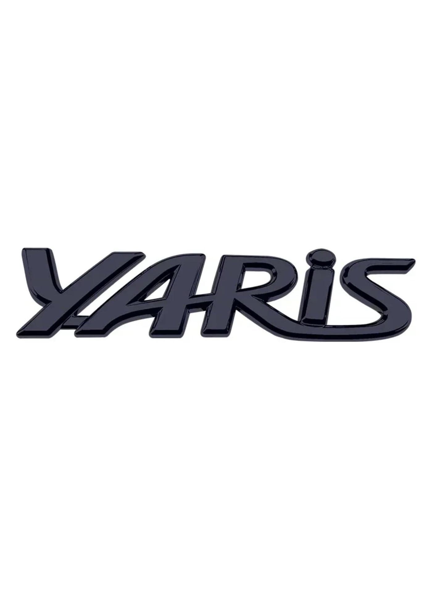 3D Metal Car Letter Fender Logo Side Rear Tail Trunk Decals Emblem Badge Sticker Decal Styling Auto Accessories Compatible with Yaris (Black)
