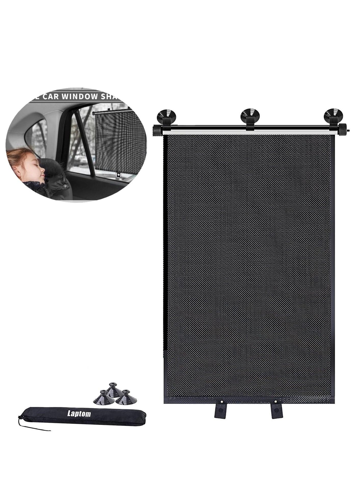 Universal Retractable Car Side Window Sun Shades Roller Shades for Kids and Pets Privacy Protection Car Window Blinds