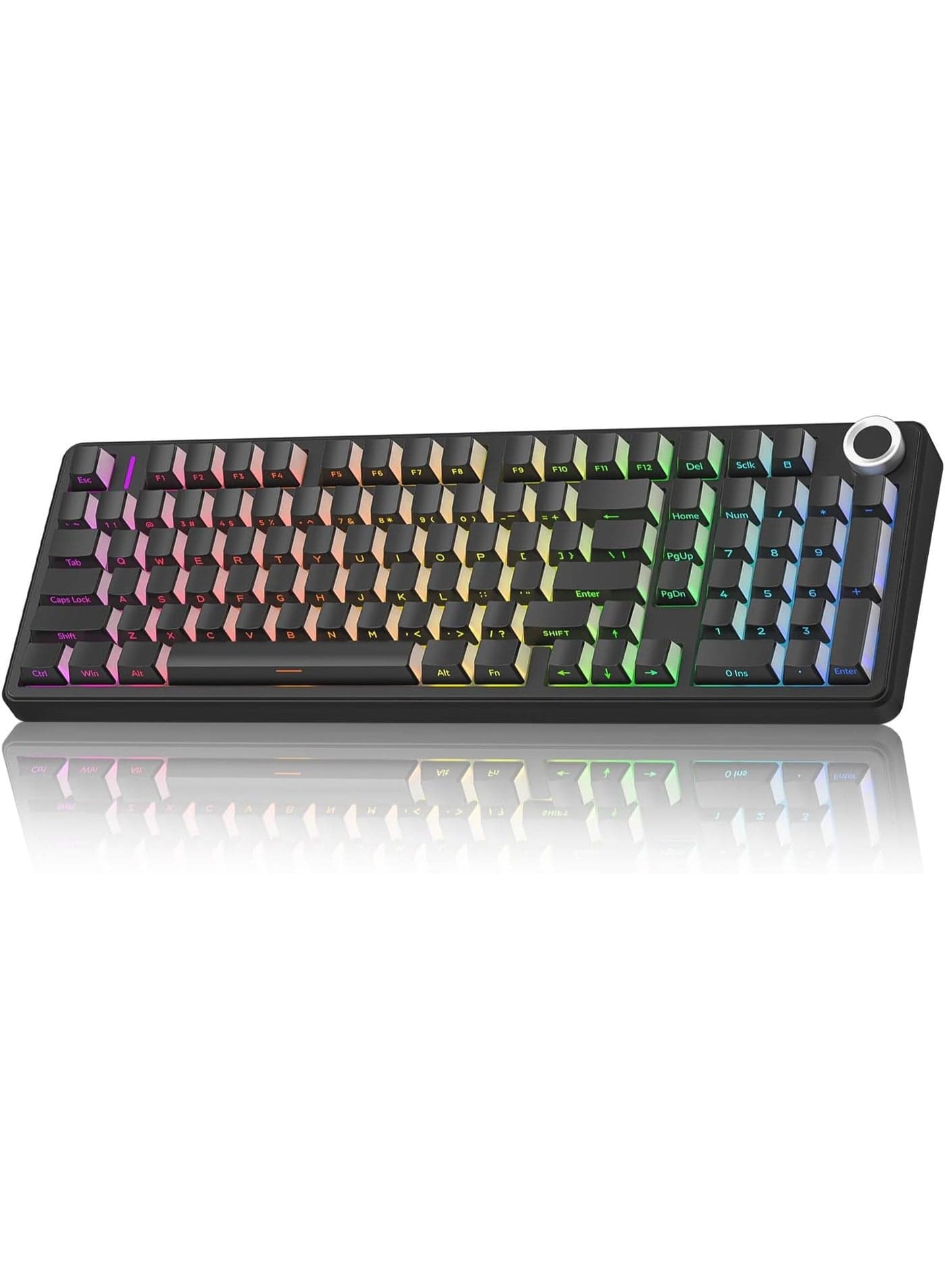 F99 Pro Wireless Mechanical Keyboard Silent Version with Silent Cotton Candy Switch Tri-Mode BT 5.0 / 2.4GHz / USB-C Hot Swappable Gasket Mount Pre-Lubed Linear RGB Backlit Gaming Keyboard for PC Laptop Mac