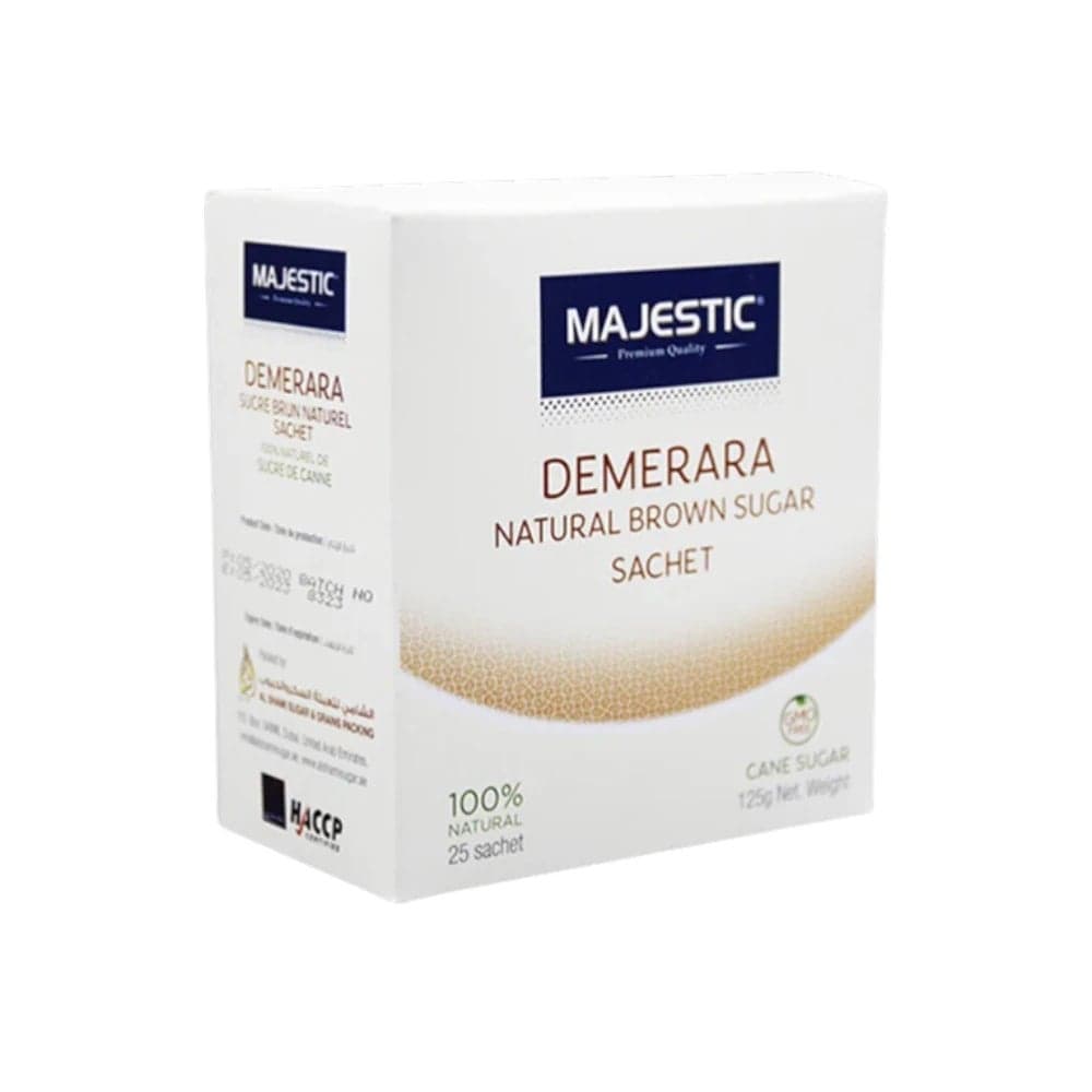 Majestic Demerara Natural Brown Sugar Sachet- 25 sachet