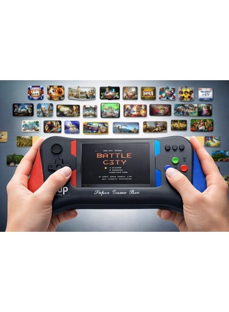 X7M OH YOUTH 500-in-1 Handheld Game Console – 3.5-Inch Color Screen, Dual Player Support, TV Connection, Rechargeable Retro Gaming Console