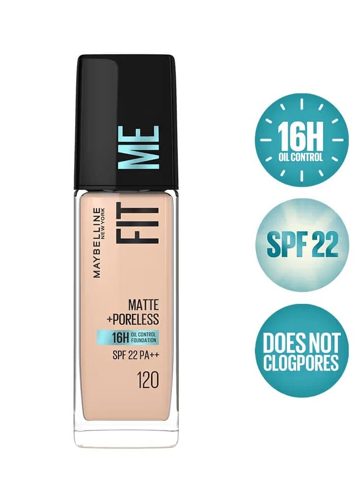 Fit Me Matte + Poreless Liquid Foundation SPF 22, 30ml 120 Classic Ivory