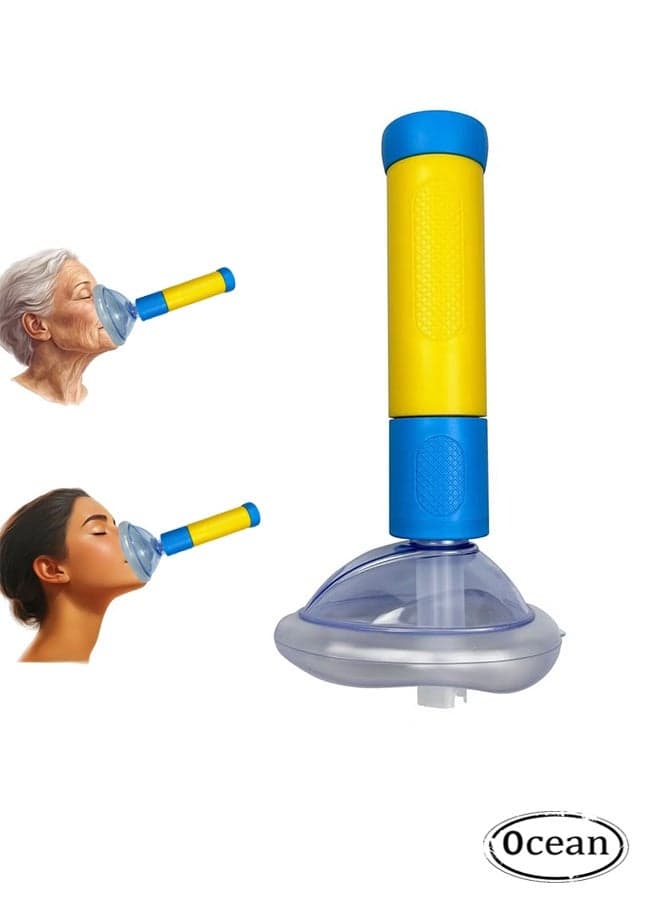 Children's and Adult Suffocation Rescue Devices with 1 Large and 1 Small Mask Breathing Trainer, Portable Emergency Suffocation Device Artificial Heart-Lung Device