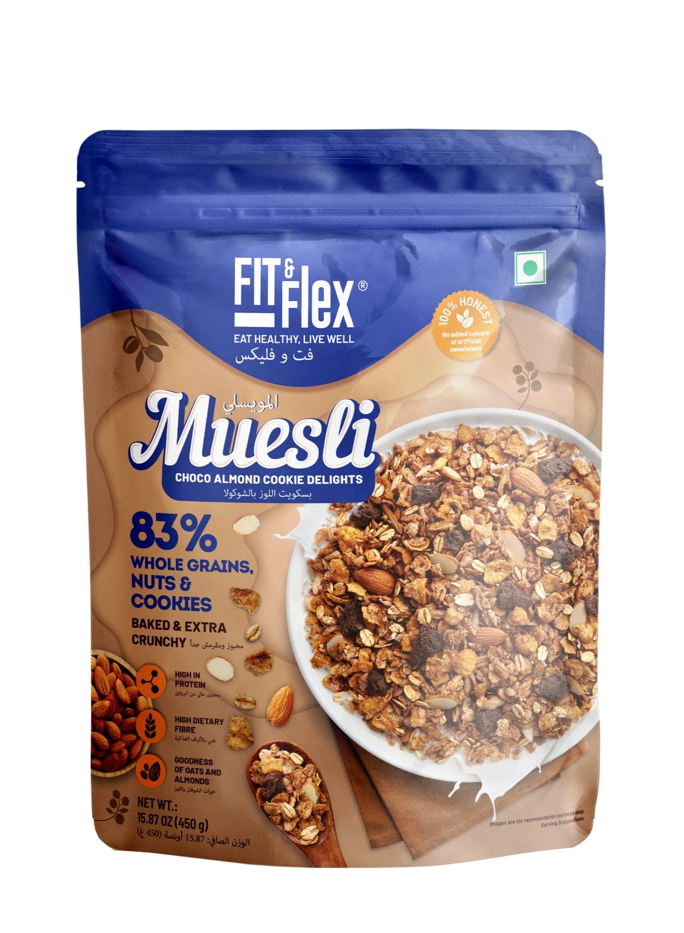 Healthy Muesli Choco Almond Cookie Delights