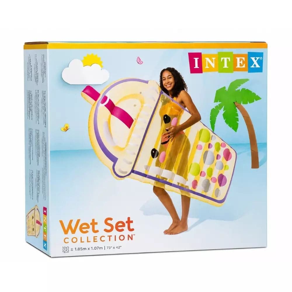 Intex Wet Set Collection Boba Buddy Inflatable Pool Float In Boba Tea Cup Shaped