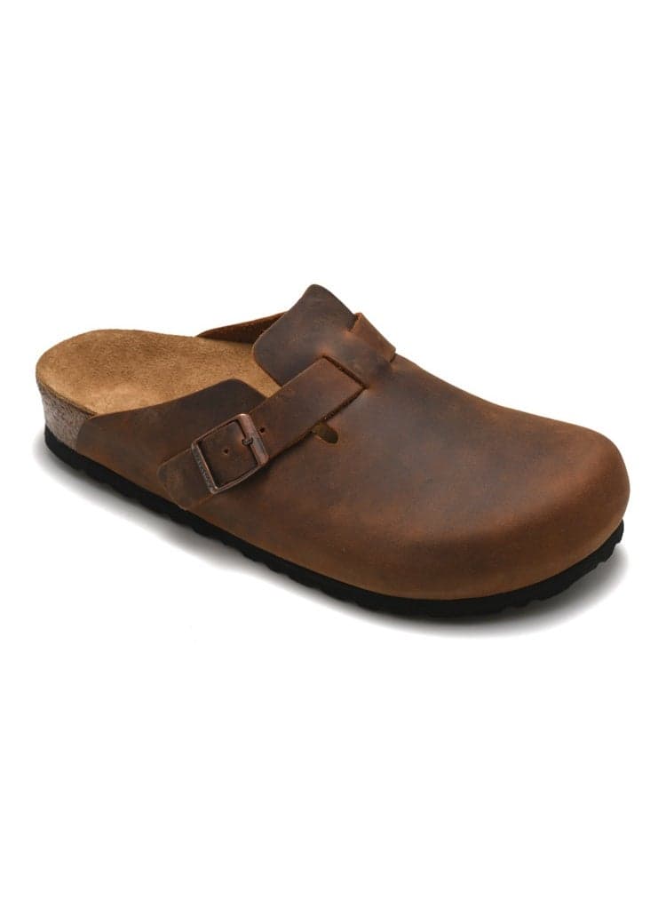 Boston Oiled Leather Clogs Unisex-Wide(Sizing runs large; order one size smaller)