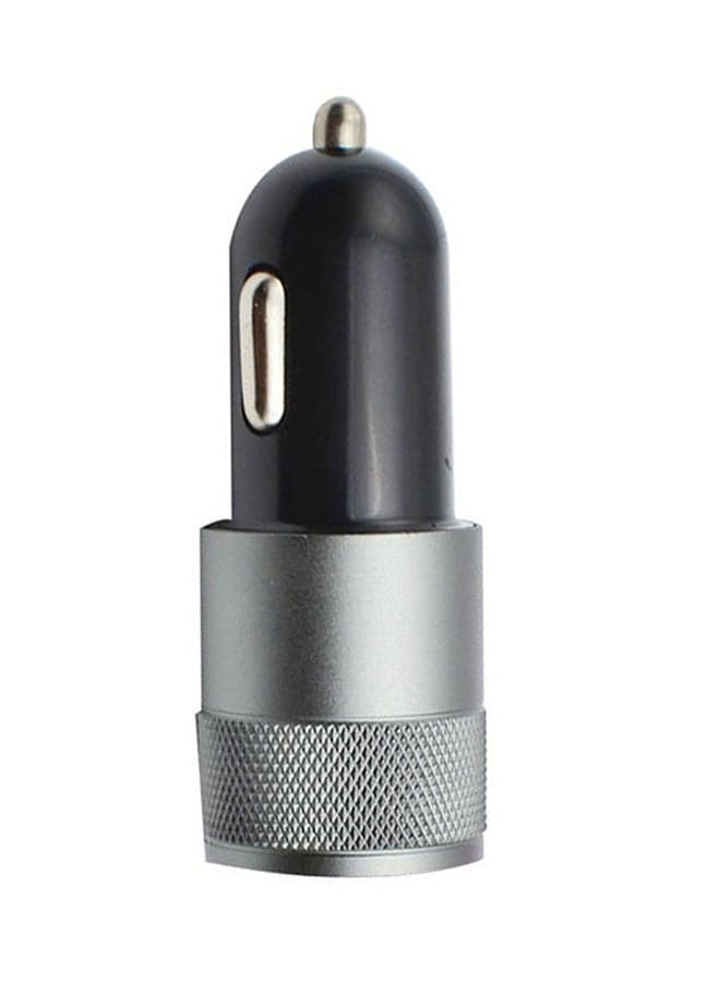 Dual Port USB Car Mobile Phone Charger Black/Grey