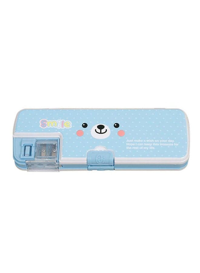 Cartoon Designed Multi-Functional Pencil Box Blue