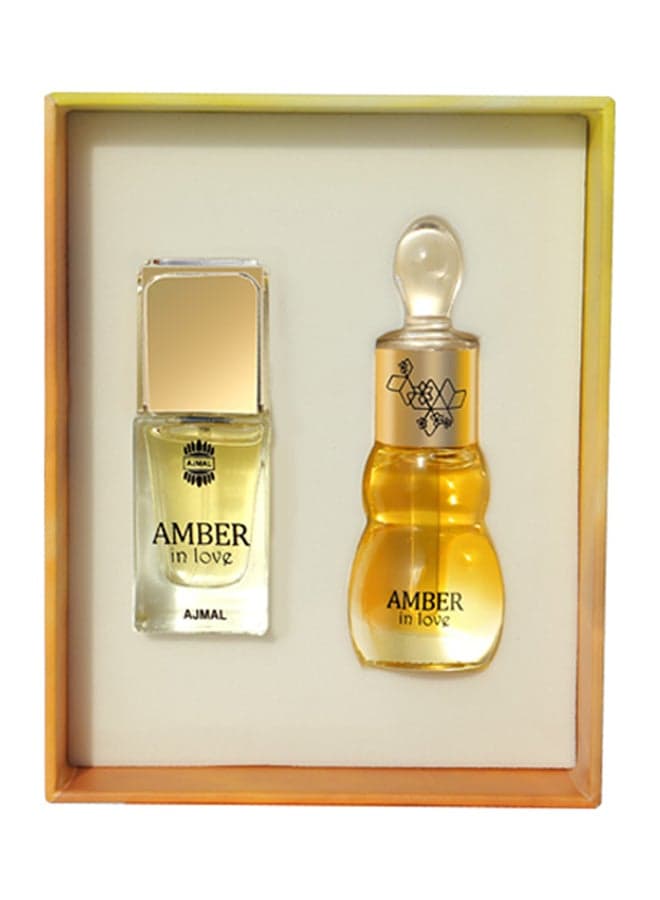 2-Piece Amber In Love Set Concentrated Perfume Oil form (12 ml) and Eau de Parfum (14 ml)