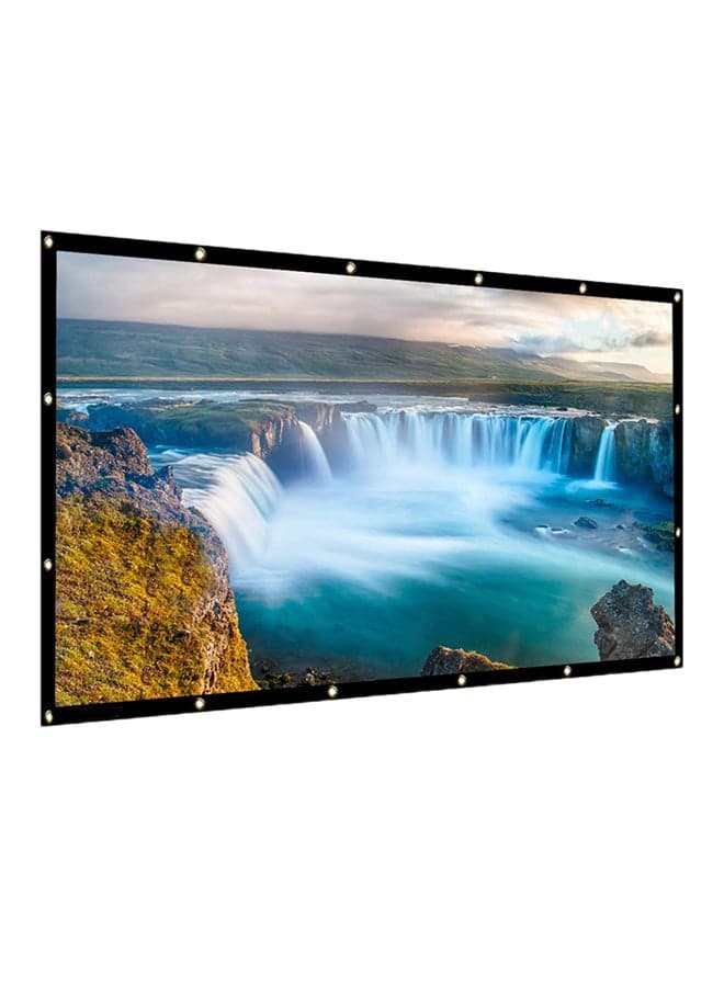 Ozone Projector Screen, 100inch 16:9 Portable Home Theater Projection Screen Foldable Anti-Crease Indoor Outdoor Movie Screen Support Double Sided Projection, Polyester Fiber UNV-OZ-SCR-01 White