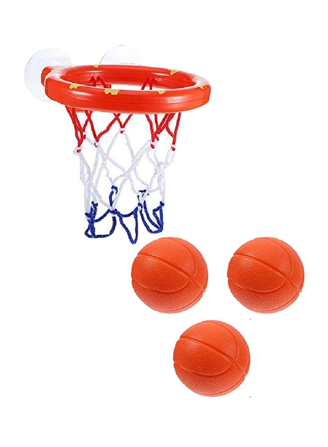 Basketball Hoop With 3-Piece Ball Bath Set