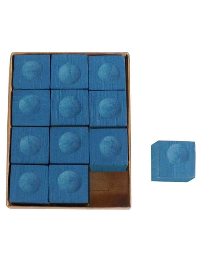 12-Piece Billiard Pool Cue Chalk Set
