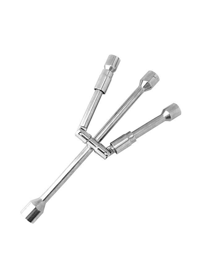 Universal Folding 4-Way Wrench Cross Wrench Tire Removal Repair Tool