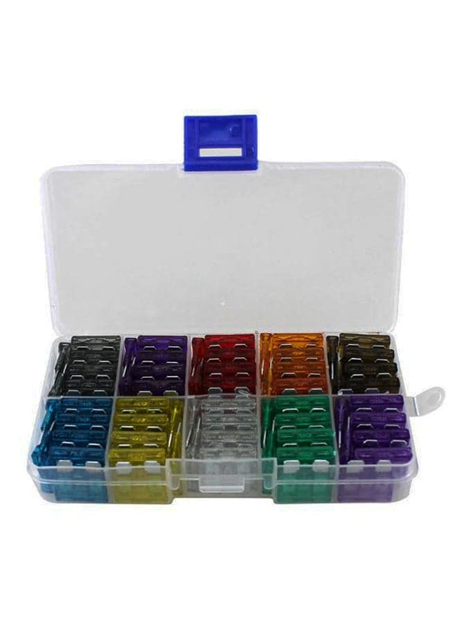 100-Piece Car Standard Blade Fuse Set