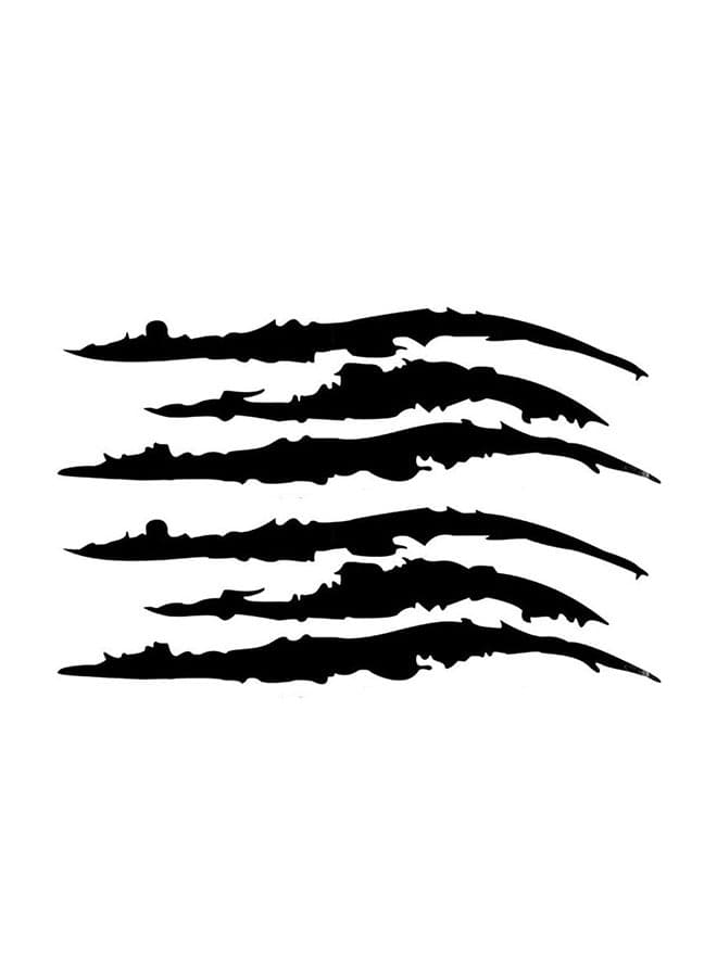 2-Piece Reflective Monster Scratch Stripe Claw Marks Car Sticker