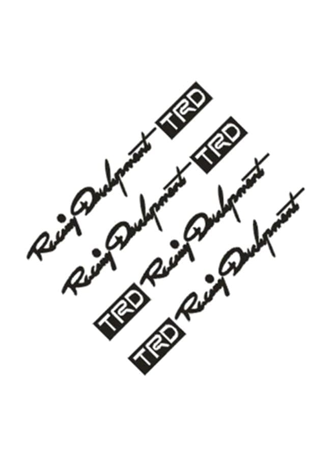 Pack Of 4 Racing Development Car Sticker