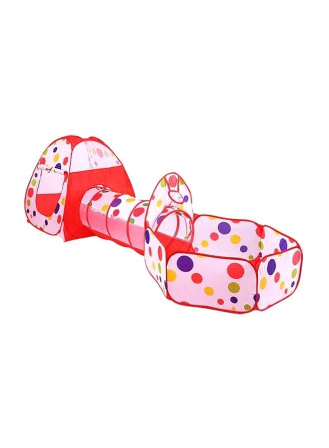 3-Piece Crawling Tunnel Tent House Set With Carriage Bag
