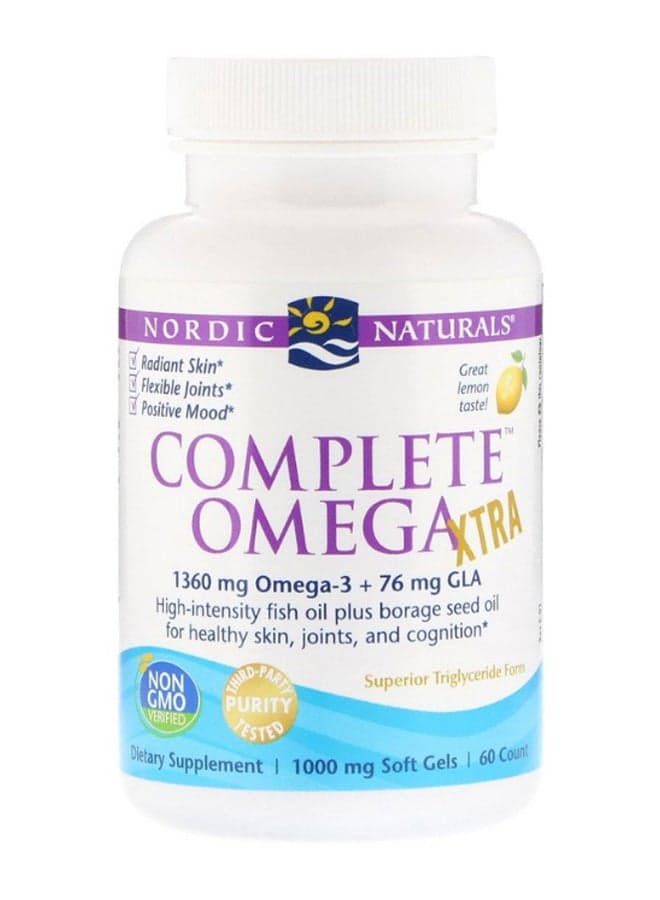Complete Omega 3 Lemon Dietary Supplement - 60 Softgels