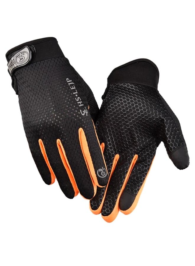 Pair Of Full Palm Protection Extra Grip Weight Lifting Training Gloves