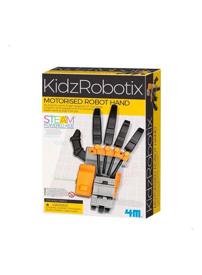 4M KidzRobotix Motorised Robot Hand – DIY STEM Kit to Build a Robotic Gripper Arm | Educational Science Toy for Kids Ages 8+