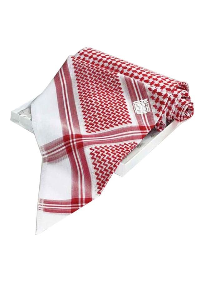 Cotton Printed Shemagh Red/White