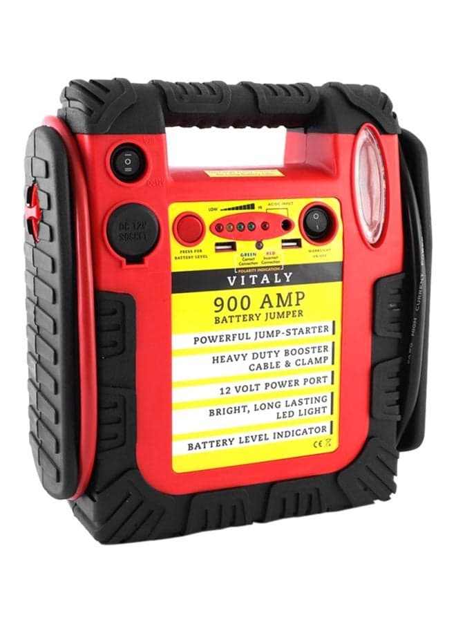 4-In-1 Heavy Duty Jump Starter With LED Light