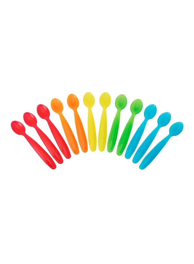 Pack Of 12 Infant Spoons - Multicolour
