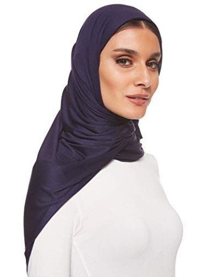 Jersey Stretch Hijab Navy Blue
