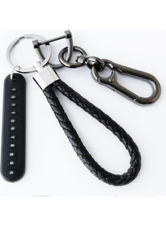 Anti-lost Car Keychain with Phone Number Card Keyring Phone Number Plate Key Ring Auto Vehicle Key Chain Accessories
