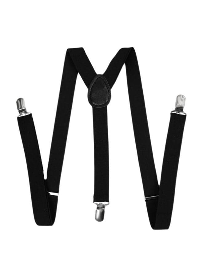Y-Shaped Clip-On Adjustable Suspender Black