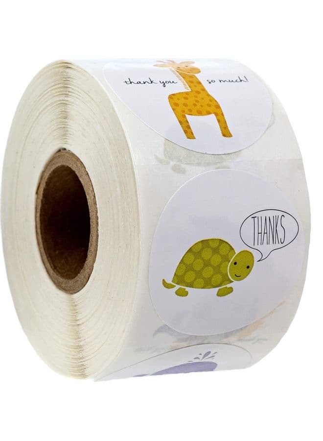 500-Piece Thank You Stickers Set Multicolour