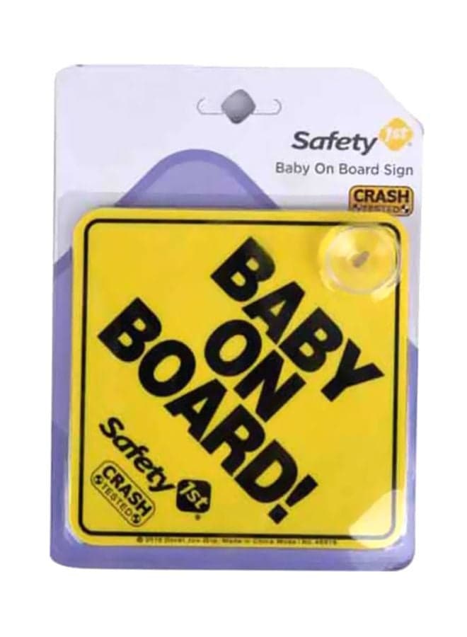Baby On Board Safety Sign Car Sticker