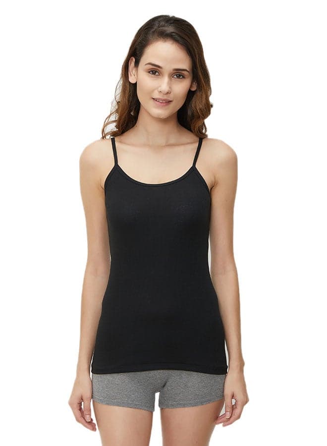 Ladies Cotton Camisole Black
