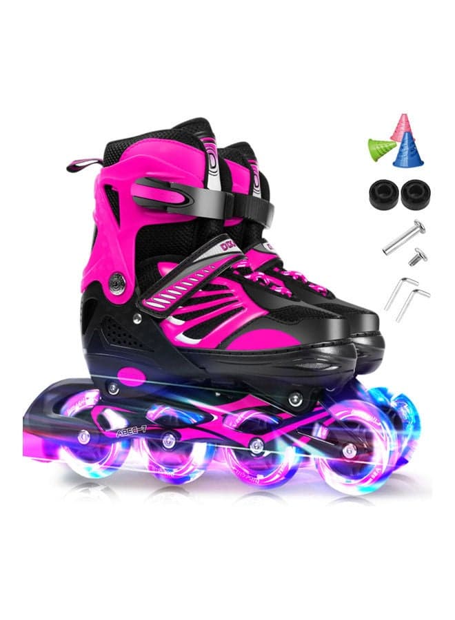 Pair Of Adjustable LED Inline Skates M M