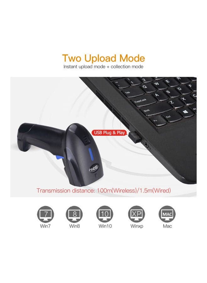 Wireless Barcode Scanner Black
