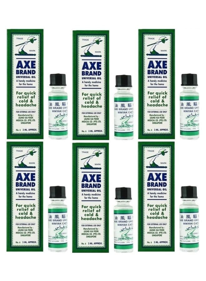 6-Piece Universal Oil For Quick Relief Of Cold And Headache 3ml