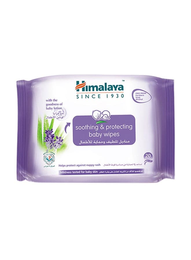 Soothing And Protecting Baby Wipes, 20 Count With Goodness Of Baby Lotion