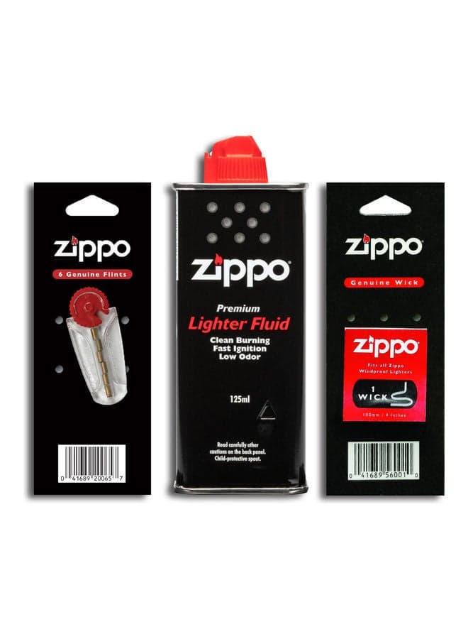 Lighter Fluid 6 Flints And Wick Set