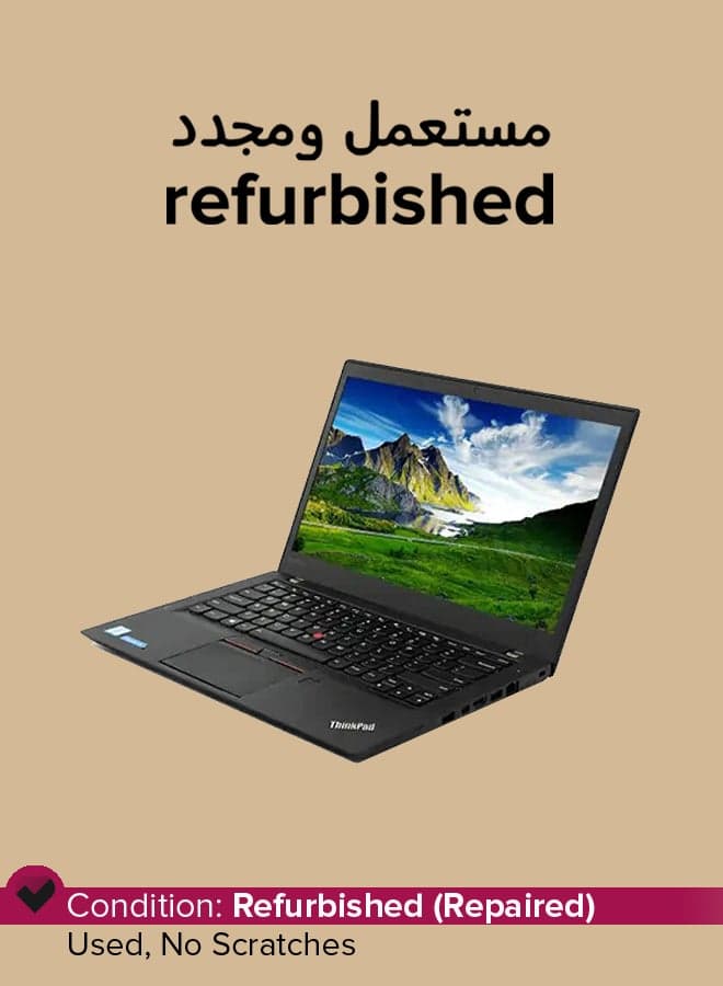 Refurbished - Thinkpad T450 Laptop With 14-Inch Display,Intel Core i5 Processor/5th Gen/8GB RAM/256GB SSD/Windows 10 English Black