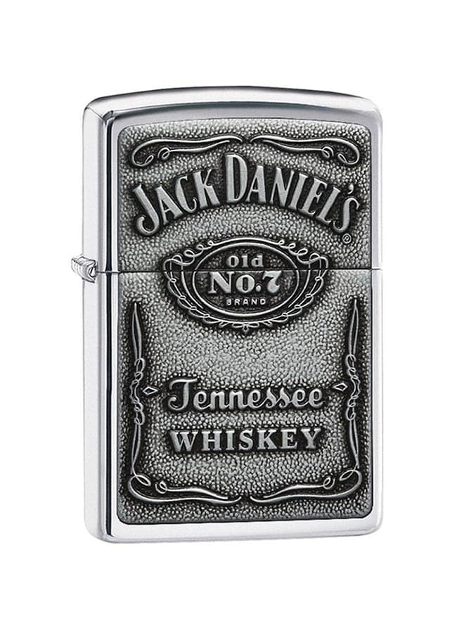 Jack Daniel's Classic Emblem Chrome Windproof Lighter 2.25inch