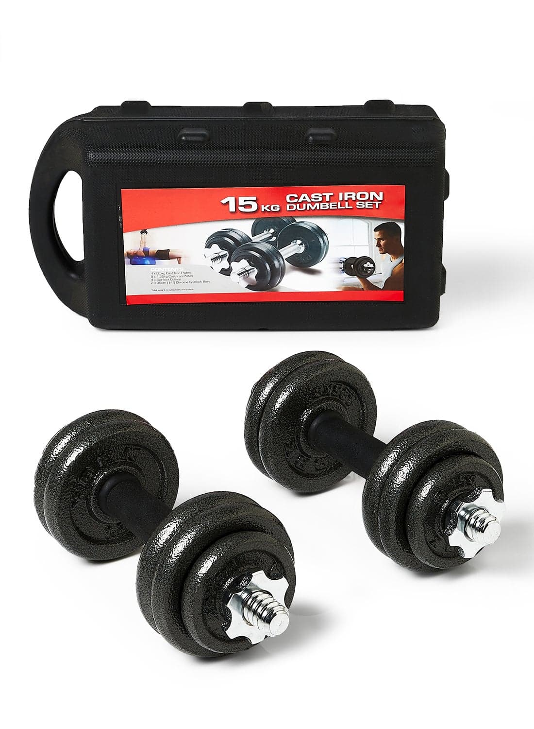 2-Piece Dumbbell Set 15kg