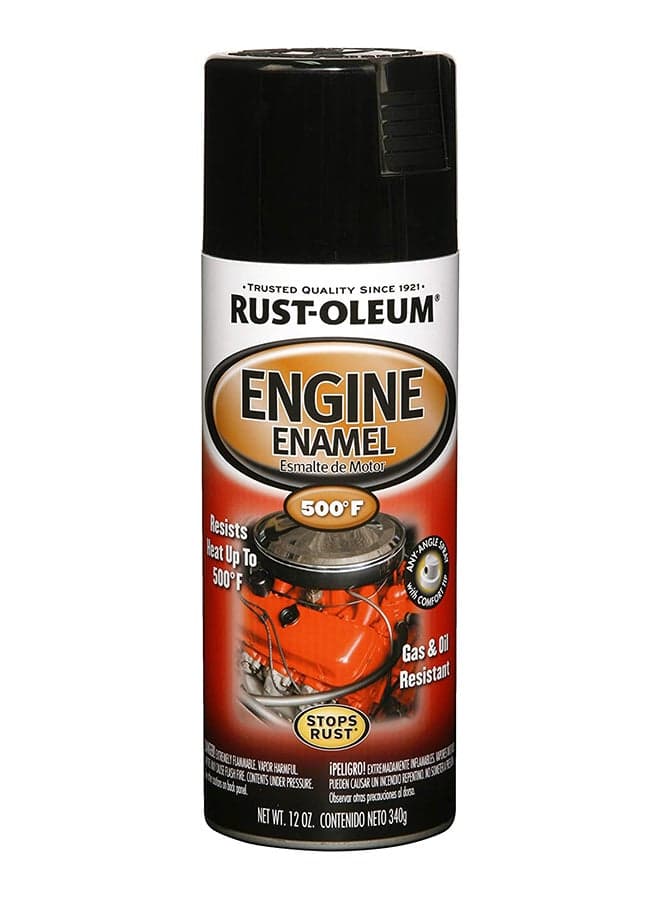 Rust-Oleum 248932, Gloss Black, 12 oz, Automotive Engine Enamel Spray Paint, 12 Ounce (Pack of 1)